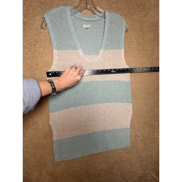 Anthropologie Pilcro Women’s Striped Longline Sweater Vest Sz. M Beach Coastal - Picture 10 of 16